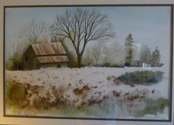 Water Color Painting of Bamberg Co
                    Cotton Field