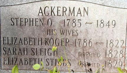 Stephen O. Ackerman and His Wives