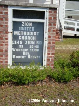 Zion Church Sign