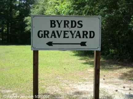 Byrds Cemetery Sign