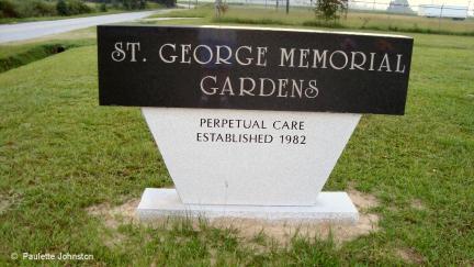 St. George Memorial Gardens Sign