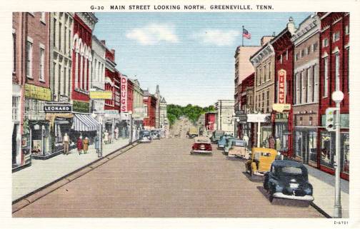 Greeneville TN vintage postcard