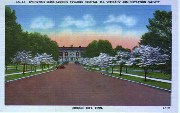 VA Hospital Johnson City TN c1940s postcard