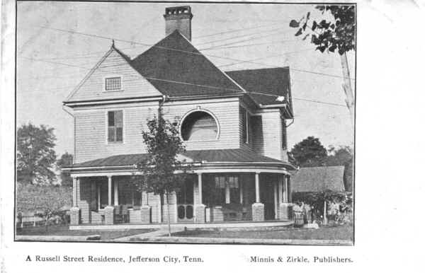 Russell St House Jefferson City TN Pintage Postcard