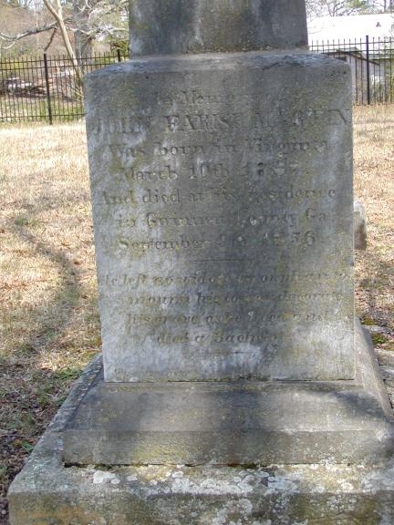 John Farish Martin Tombstone Grave