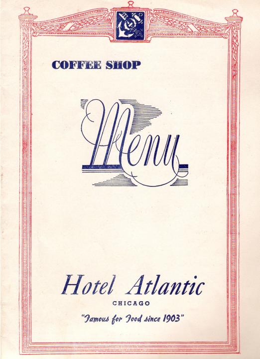 Atlantic Hotel Menu 1949