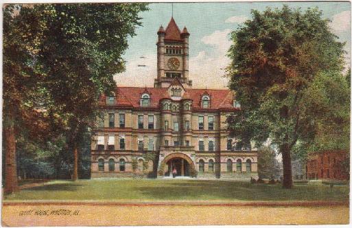 Old DuPage County Courthouse Vintage Postcard