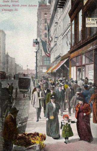 State Street Shoppers and Businessmen