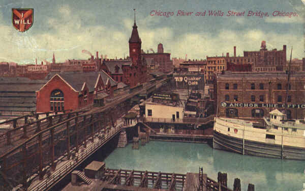 Chicago Bridge Postcard