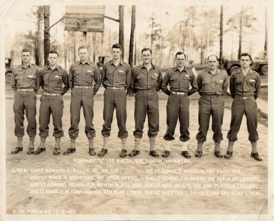 Ft. Benning 1943 Company C, 1st Bat. 300th Infantry