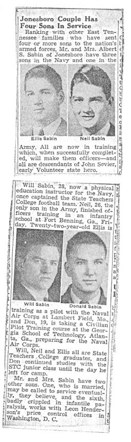 Sabin Brothers in WWII