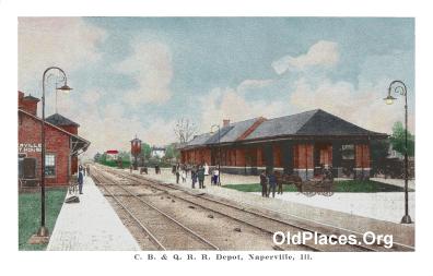 C. B. & Q. Railroad Depot Naperville