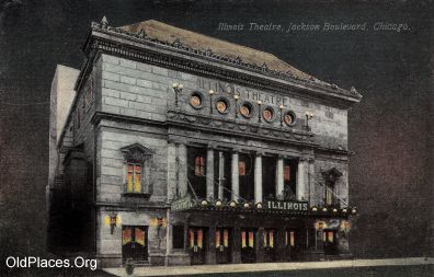 Illinois Theatre at Night