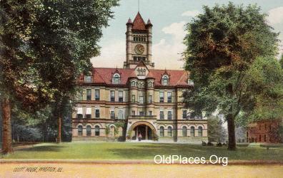 *Historic Blanchard Hall VW Bug Wheaton College Illinois Vintage Postcard B13 